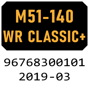 McCulloch M51-140 WR Classic+ - 96768300101 - 2019-03 Rotary Mower Parts