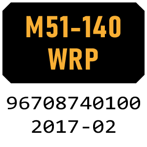 McCulloch M51-140 WRP - 96708740100 - 2017-02 Rotary Mower Parts