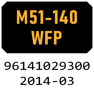 McCulloch M51-140WFP - 96141029300 - 2014-03 Rotary Mower Parts