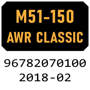 McCulloch M51-150 AWR Classic - 96782070100 - 2018-02 Rotary Mower Parts