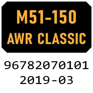 McCulloch M51-150 AWR Classic - 96782070101 - 2019-03 Rotary Mower Parts