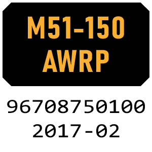 McCulloch M51-150 AWRP - 96708750100 - 2017-02 Rotary Mower Parts