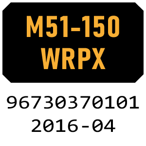 McCulloch M51-150 WRPX - 96730370101 - 2016-04 Rotary Mower Parts