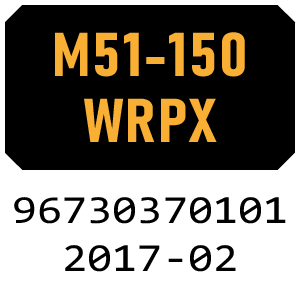 McCulloch M51-150 WRPX - 96730370101 - 2017-02 Rotary Mower Parts