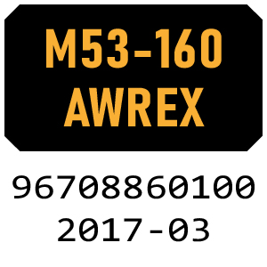 McCulloch M53-160 AWREX - 96708860100 - 2017-03 Rotary Mower Parts