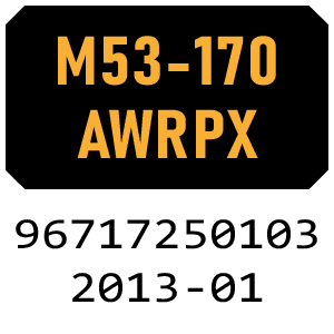 McCulloch M53-170 AWRPX - 96717250103 - 2013-01 Rotary Mower Parts