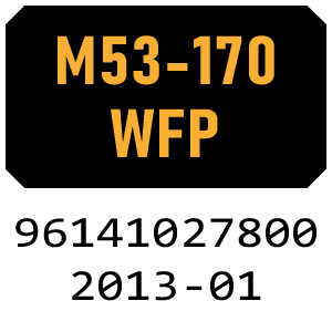 McCulloch M53-170WFP - 96141027800 - 2013-01 Rotary Mower Parts