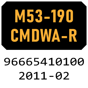 McCulloch M53-190 CMDWA-R - 96665410100 - 2011-02 Rotary Mower Parts