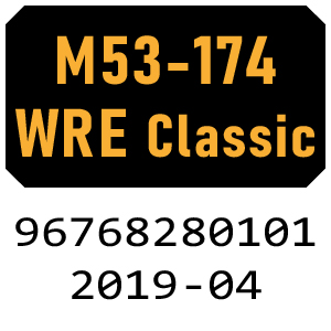 McCulloch M53-174 WRE Classic - 96768280101 - 2019-04 Rotary Mower Parts