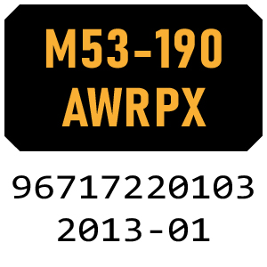 McCulloch M53-190 AWRPX - 96717220103 - 2013-01 Rotary Mower Parts