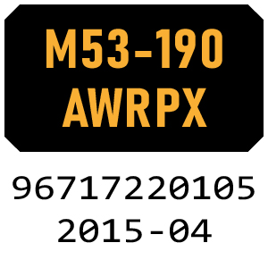 McCulloch M53-190 AWRPX - 96717220105 - 2015-04 Rotary Mower Parts