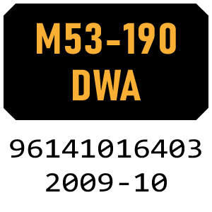 McCulloch M53-190 DWA - 96141016403 - 2009-10 Rotary Mower Parts