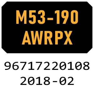 McCulloch M53-190AWRPX - 96717220108 - 2018-02 Rotary Mower Parts