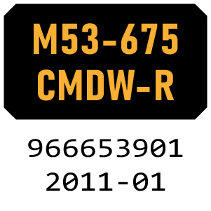 McCulloch M53-675 CMDW-R - 966653901 - 2011-01 Rotary Mower Parts