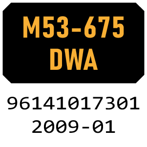 McCulloch M53-675DWA - 96141017301 - 2009-01 Rotary Mower Parts