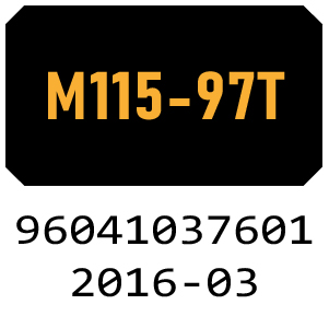 McCulloch M115-97T - 96041037601 - 2016-03 Ride On Mower Parts