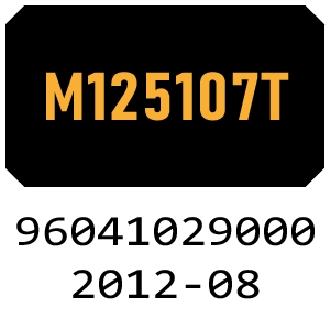 McCulloch M125107T - 96041029000 - 2012-08 Ride On Mower Parts