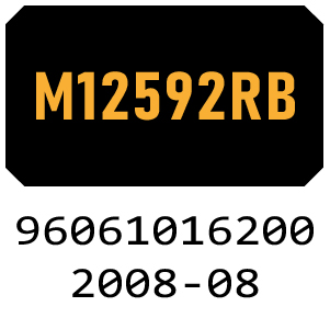 McCulloch M12592RB - 96061016200 - 2008-08 Ride On Mower Parts