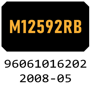 McCulloch M12592RB - 96061016202 - 2008-05 Ride On Mower Parts