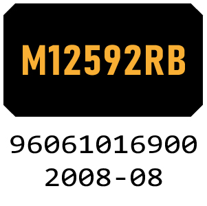 McCulloch M12592RB - 96061016900 - 2008-08 Ride On Mower Parts