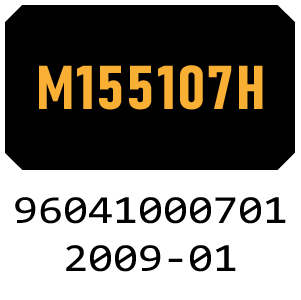 McCulloch M155107H - 96041000701 - 2009-01 Ride On Mower Parts