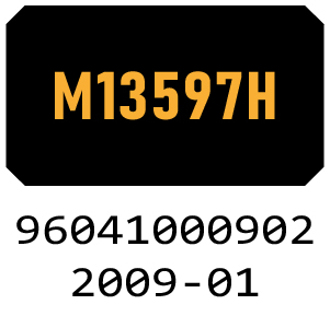 McCulloch M13597H - 96041000902 - 2009-01 Ride On Mower Parts