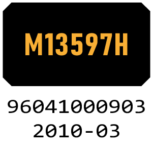 McCulloch M13597H - 96041000903 - 2010-03 Ride On Mower Parts