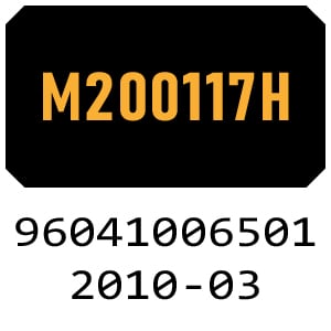 McCulloch M200117H - 96041006501 - 2010-03 Ride On Mower Parts