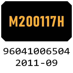 McCulloch M200117H - 96041006504 - 2011-09 Ride On Mower Parts