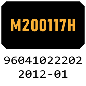 McCulloch M200117H - 96041022202 - 2012-01 Ride On Mower Parts