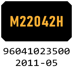 McCulloch M22042H - 96041023500 - 2011-05 Ride On Mower Parts