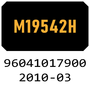 McCulloch M19542H - 96041017900 - 2010-03 Ride On Mower Parts