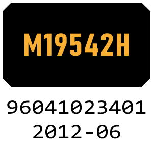 McCulloch M19542H - 96041023401 - 2012-06 Ride On Mower Parts