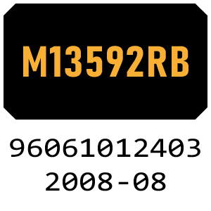 McCulloch M13592RB - 96061012403 - 2008-08 Ride On Mower Parts