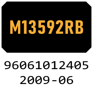 McCulloch M13592RB - 96061012405 - 2009-06 Ride On Mower Parts