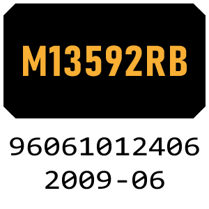 McCulloch M13592RB - 96061012406 - 2009-06 Ride On Mower Parts