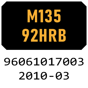 McCulloch M13592HRB - 96061017003 - 2010-03 Ride On Mower Parts