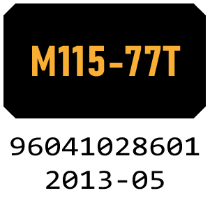 McCulloch M115-77T - 96041028601 - 2013-05 Ride On Mower Parts