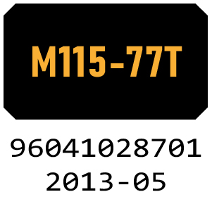 McCulloch M115-77T - 96041028701 - 2013-05 Ride On Mower Parts