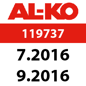 AL-KO Highline 476 SPi - 119737: 7.2016 - 9.2016