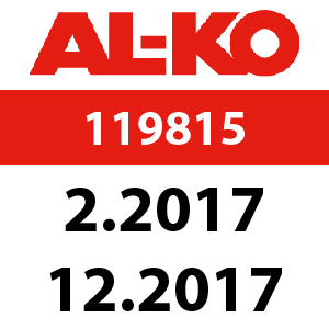 AL-KO Highline 527 VS - 119815: 2.2017 - 12.2017