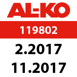 AL-KO Highline 527 VS-H - 119802: 2.2017 - 11.2017