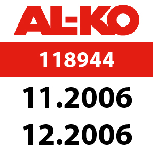 AL-KO Easy-Mow 5200 HW - 118944: 11.2006 - 12.2006