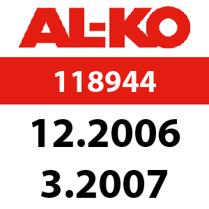 AL-KO Easy-Mow 5200 HW - 118944: 12.2006 - 3.2007