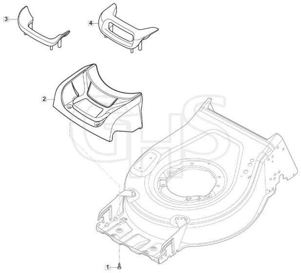 HP185 - 2022 - 2L0481043/MC - Mountfield Rotary Mower Mask Diagram