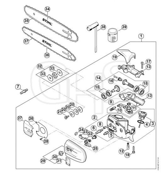 Genuine Stihl HT133 / K - Gear head