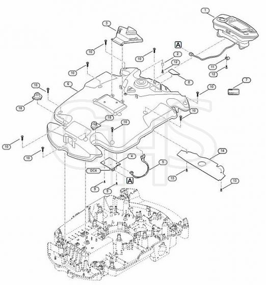 Genuine Stihl RMI632.0 / B - Housing upper part