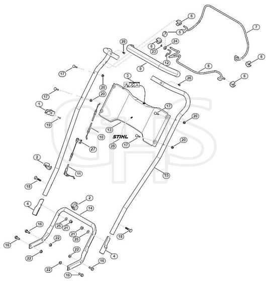 Genuine Stihl RM4.0 RTP / A - Handle