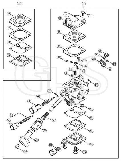 Genuine Stihl BR450 / H - Carburetor C1Q-S209