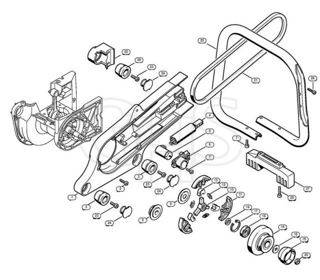 Genuine Stihl TS400 / B - Cast arm, Clutch